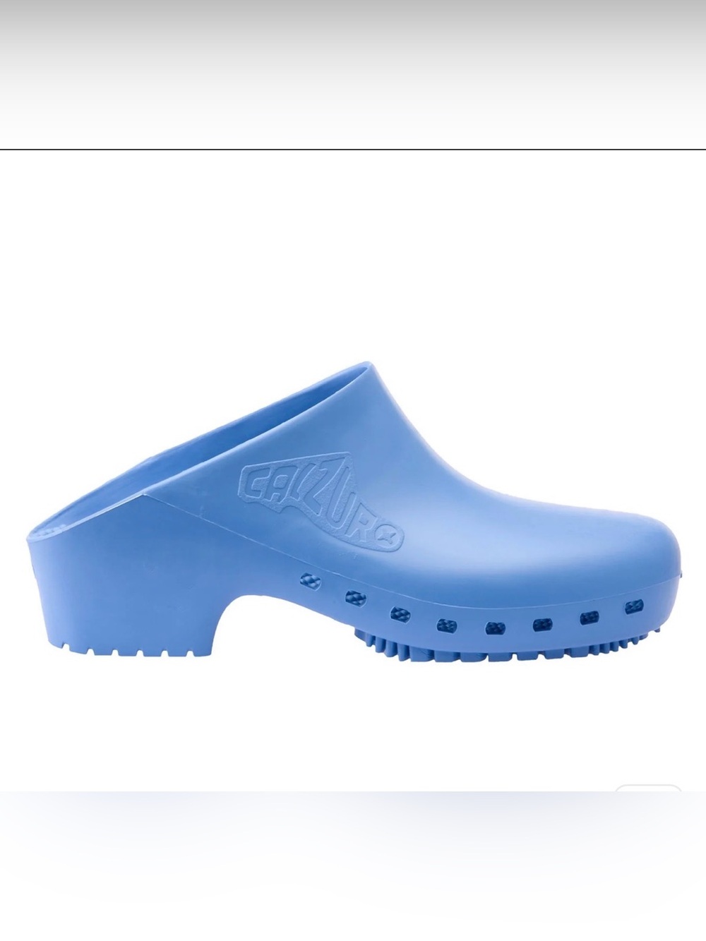 Calzuro Women's Light Blue Classic Autoclavable Clog Without Holes